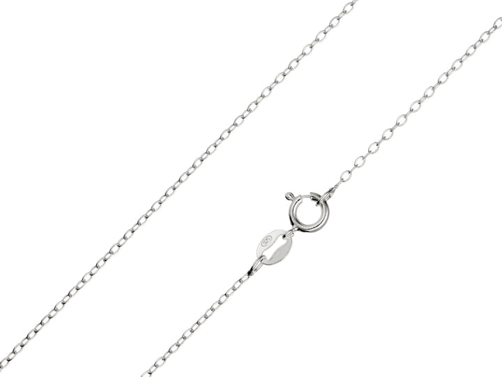 18-inch sterling silver 1.3mm trace chain with bolt ring clasp
