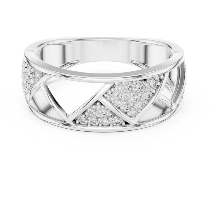 Pavé round lab-grown diamond ring by THE LAB Jewellers