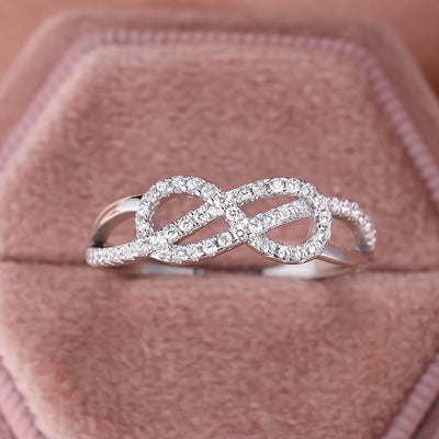 Silvery Rings Infinity Ring 925 Sterling Silver Ring Charms Endless