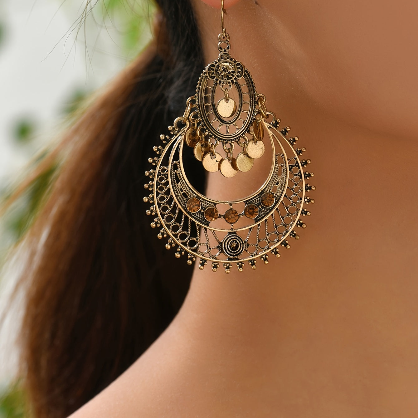 Exquisite Hollow Retro Bohemian Dangle Earrings