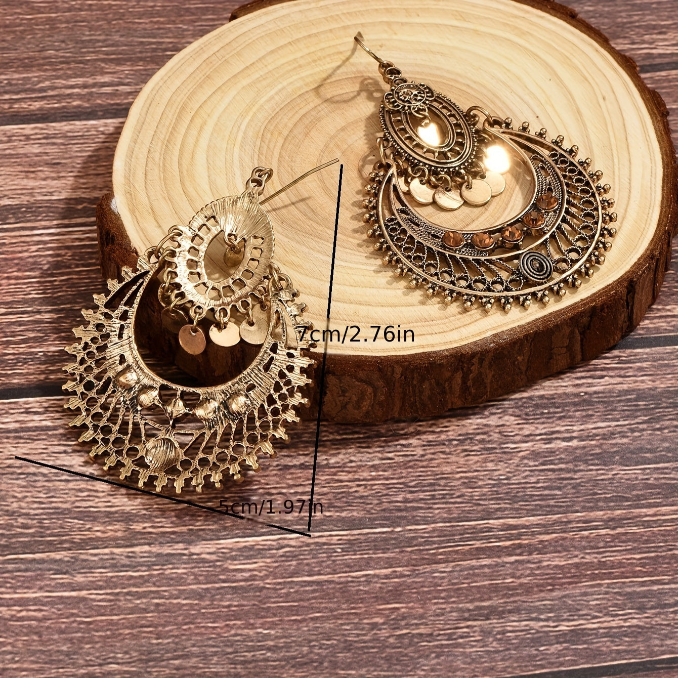 Exquisite Hollow Retro Bohemian Dangle Earrings