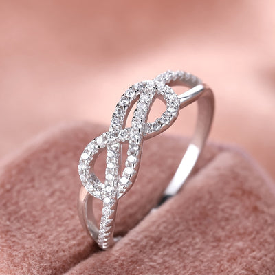 Silvery Rings Infinity Ring 925 Sterling Silver Ring Charms Endless