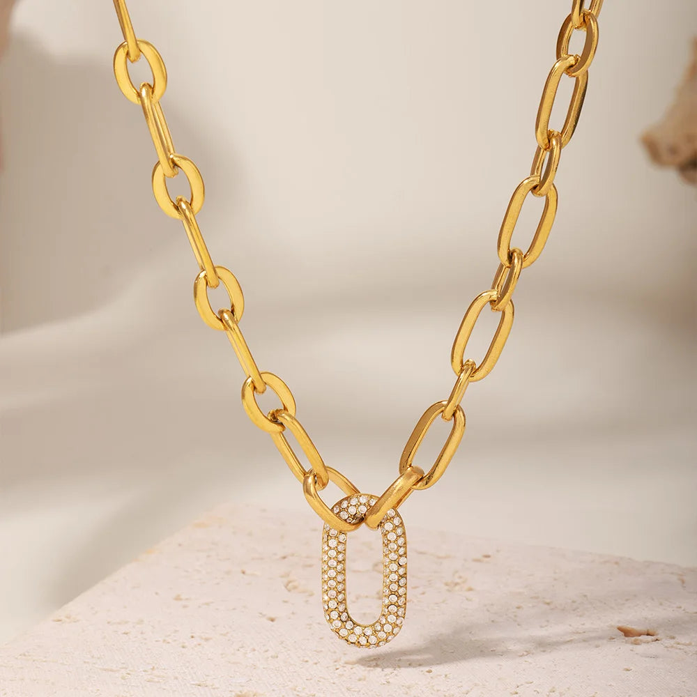 Factory Cuban Chain Couple Necklace Bracelet Jewelry Sets