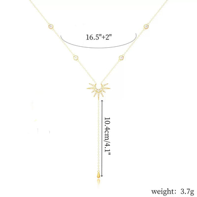 Fashion Gold Color Y-Shaped Pendant Necklaces For Women Girls