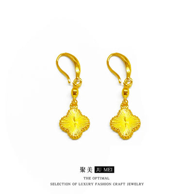 Fashion 24K real gold double row set for women's light luxury exquisite