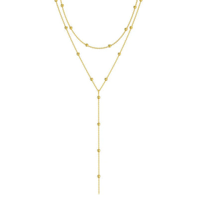 Fashion Gold Color Y-Shaped Pendant Necklaces For Women Girls