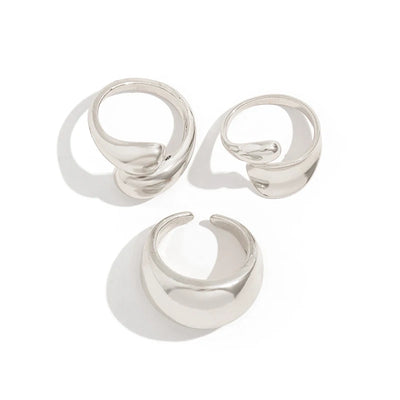 Fashion 4Pcs Irregular Rings Set for Women Punk Personality