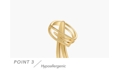 ENFASHION Geometric Rings For Women 18K Gold Color