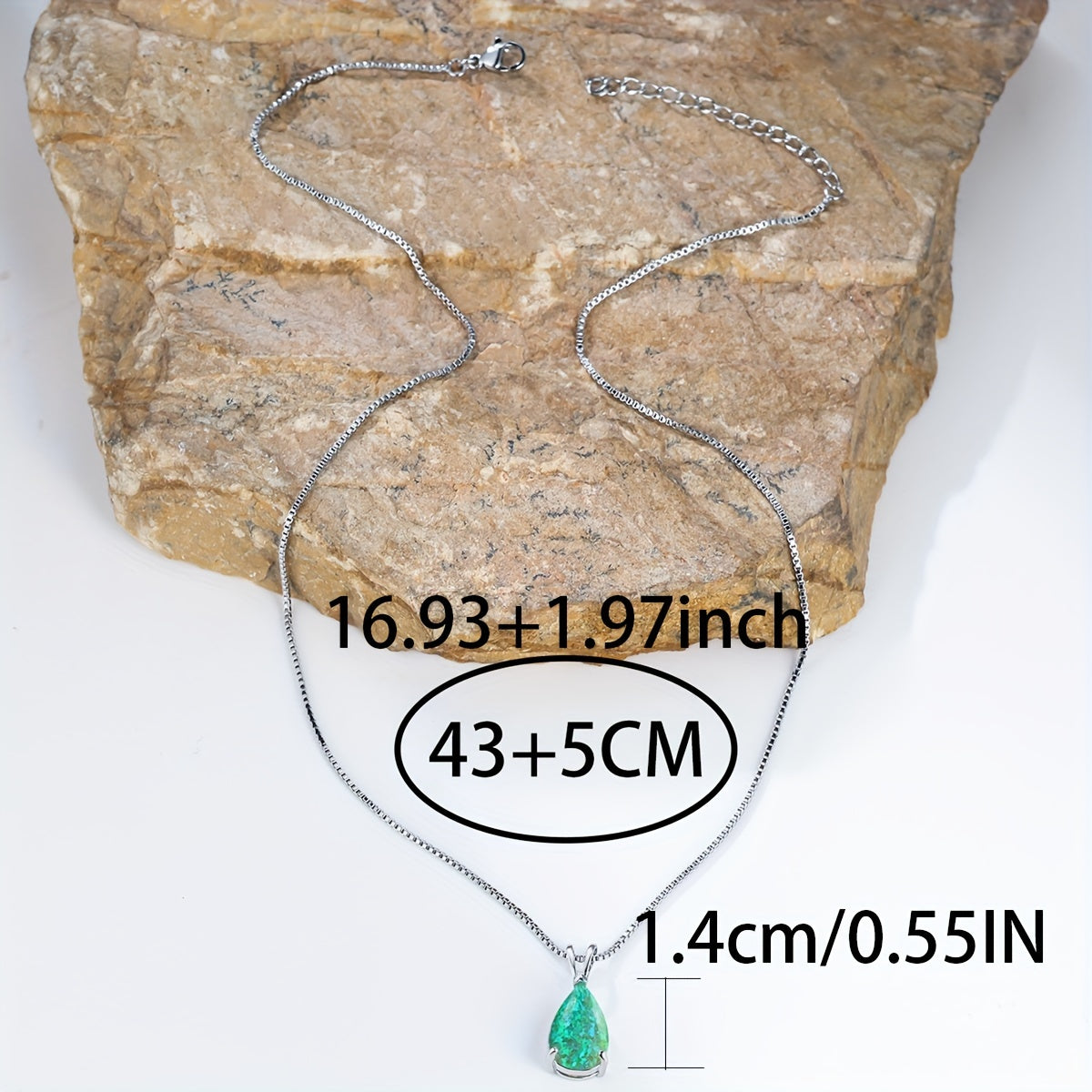 Mystic Blue Green Purple Fire Opal Necklace Water Drop Stone Pendant