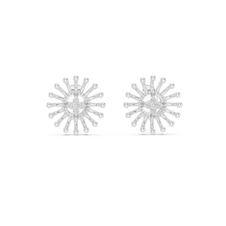 Grain-set round lab-grown diamond earrings by THE LAB Jewellers