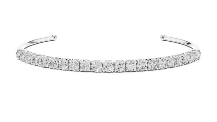 round lab-grown diamond bracelet in white gold by THE LAB Jewellers