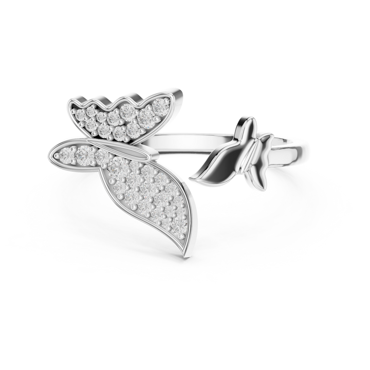 Pavé round lab-grown diamond ring by THE LAB Jewellers