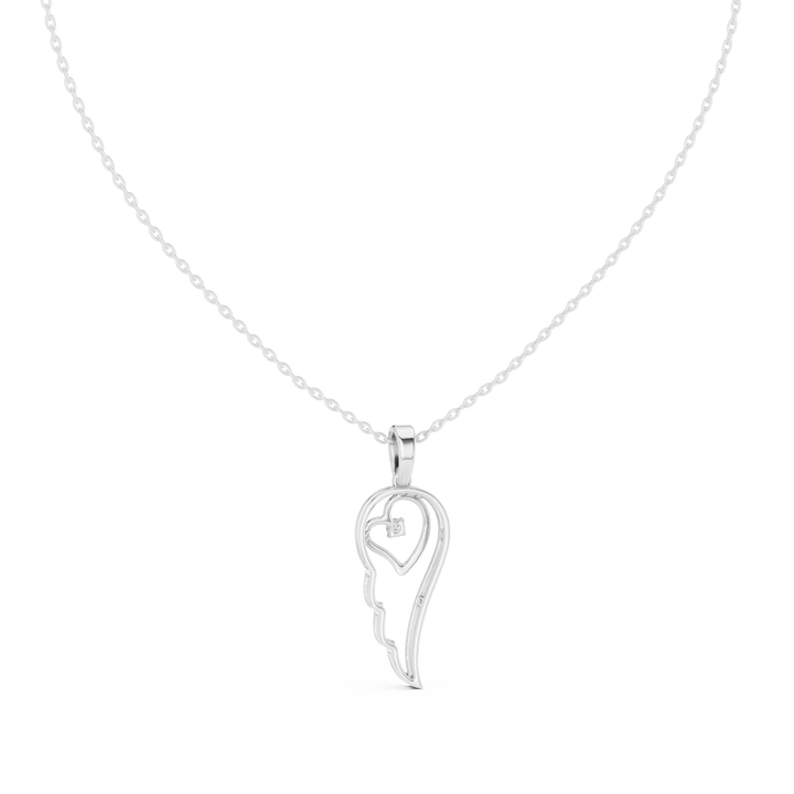 Bezel-set round lab-grown diamond pendant (0.05ct total) by THE LAB Jewellers