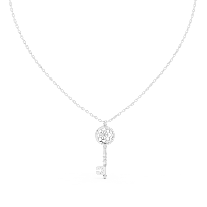 Bezel set round lab-grown diamond pendant (0.01ct total) by THE LAB Jewellers
