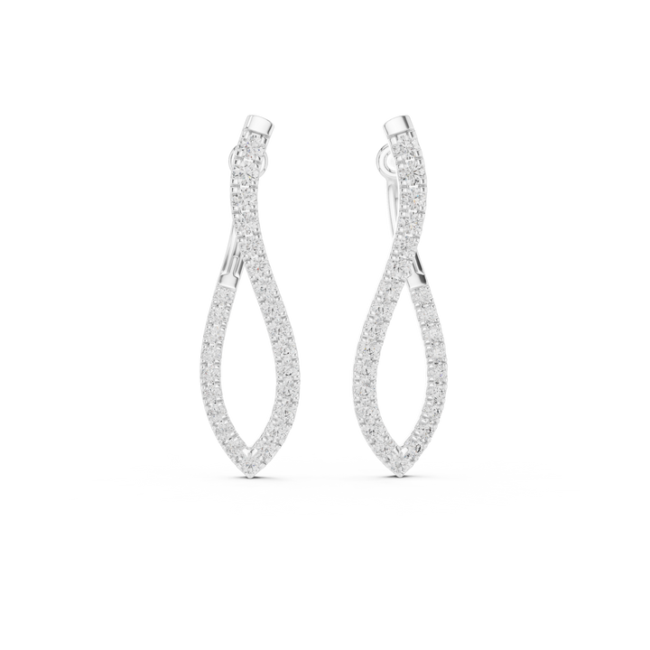 Round lab-grown diamond earrings by THE LAB Jewellers