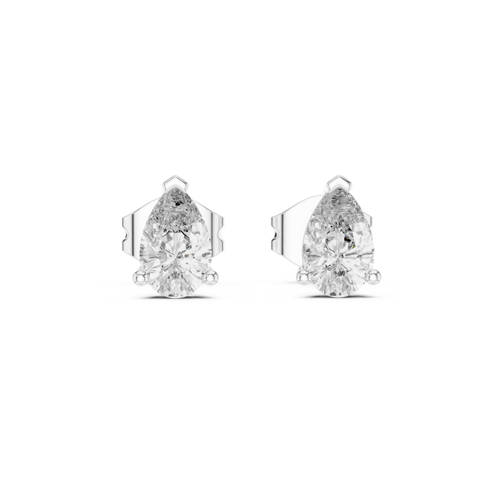 Claw-set pear cut lab-grown diamond earrings by THE LAB Jewellers