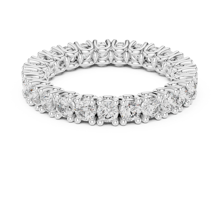 Claw-Set round lab-grown diamond ring in white gold by THE LAB Jewellers