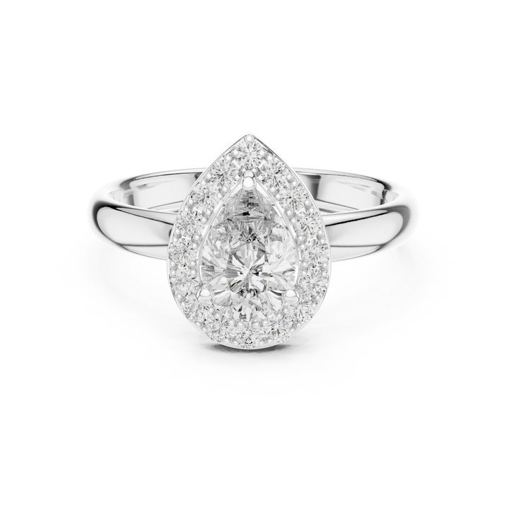 Pear and round lab-grown diamond ring by THE LAB Jewellers