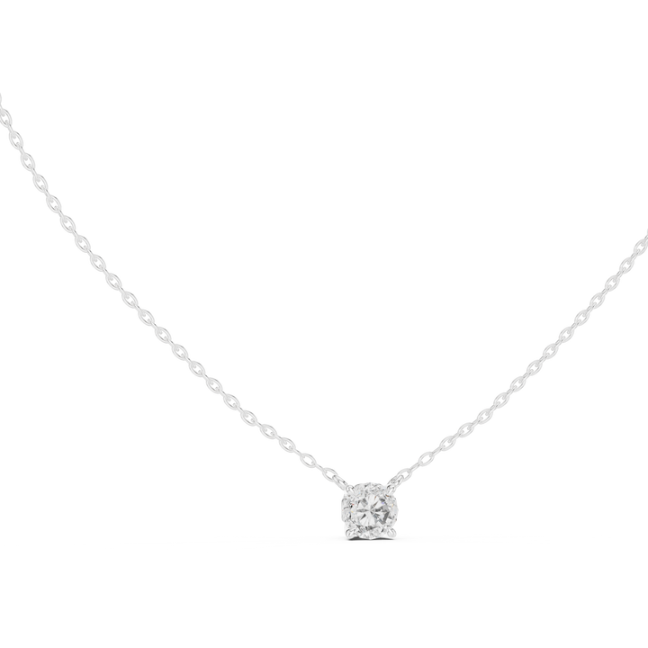 Claw-set Round Lab-Grown Diamond Pendant (0.85ct), view 1