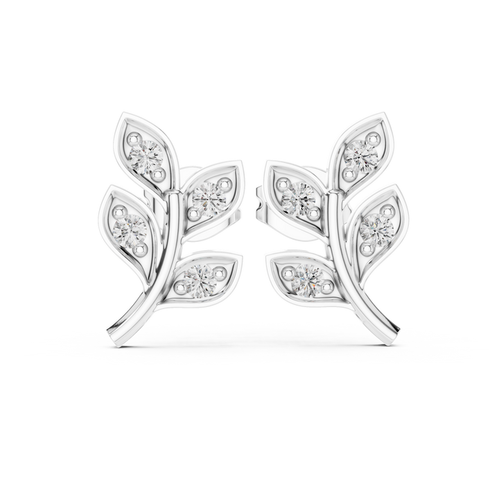 Pavé round lab-grown diamond earrings by THE LAB Jewellers