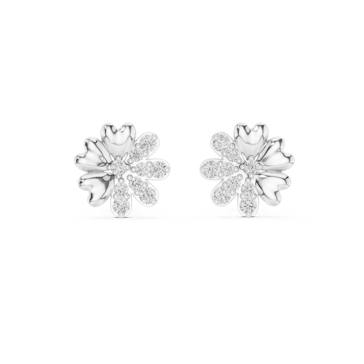 Prong-set round lab-grown diamond earrings by THE LAB Jewellers