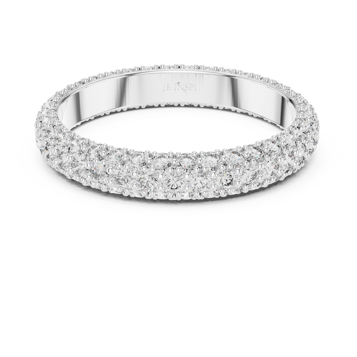 Round lab-grown diamond multi-stone ring in white gold by THE LAB Jewellers