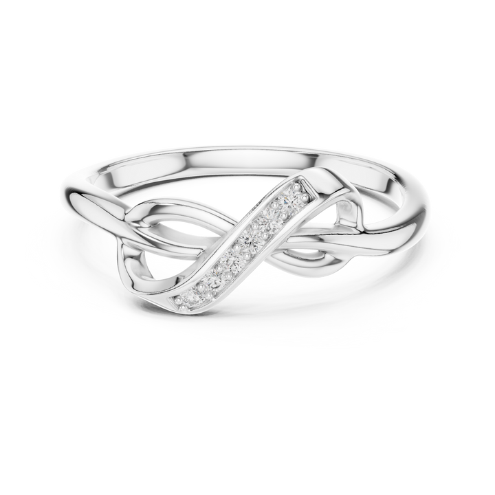 Pavé round lab-grown diamond ring by THE LAB Jewellers