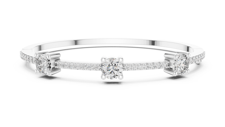 round lab-grown diamond bracelet in white gold by THE LAB Jewellers