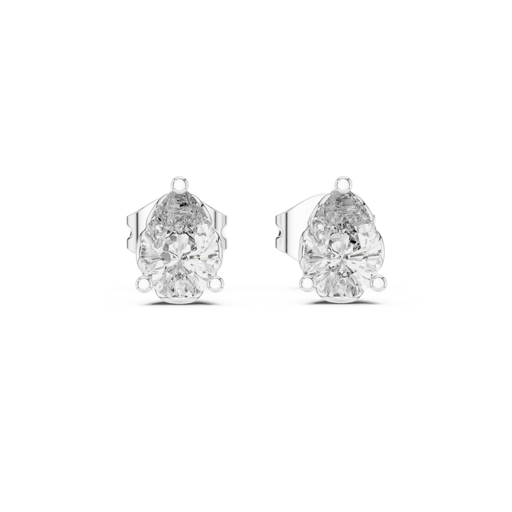 Claw-set pear cut lab-grown diamond earrings by THE LAB Jewellers
