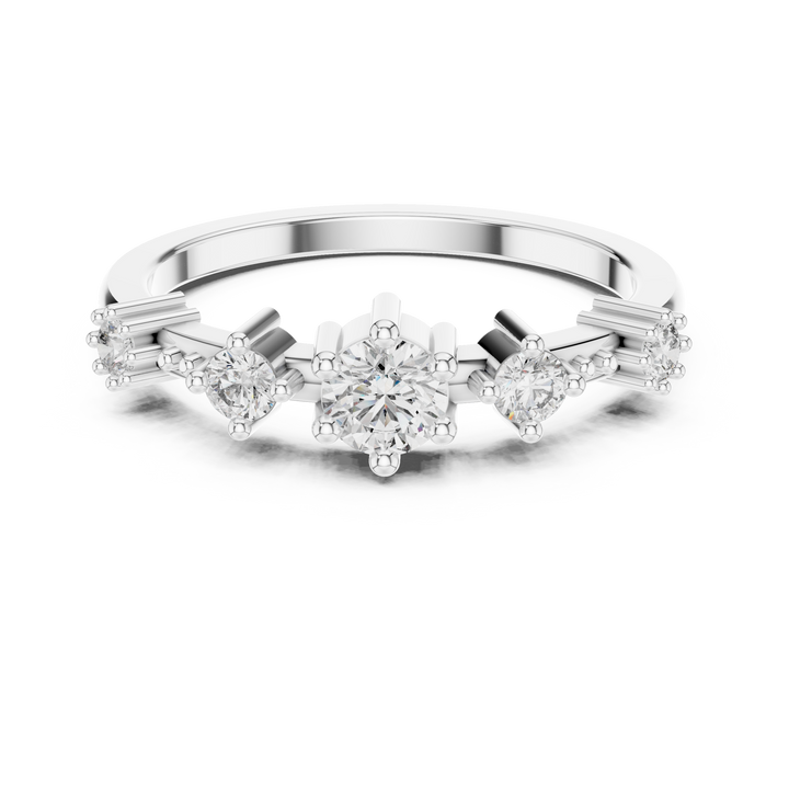 Claw-set round lab-grown diamond ring by THE LAB Jewellers