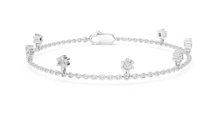 Claw-set round lab-grown diamond bracelet by THE LAB Jewellers