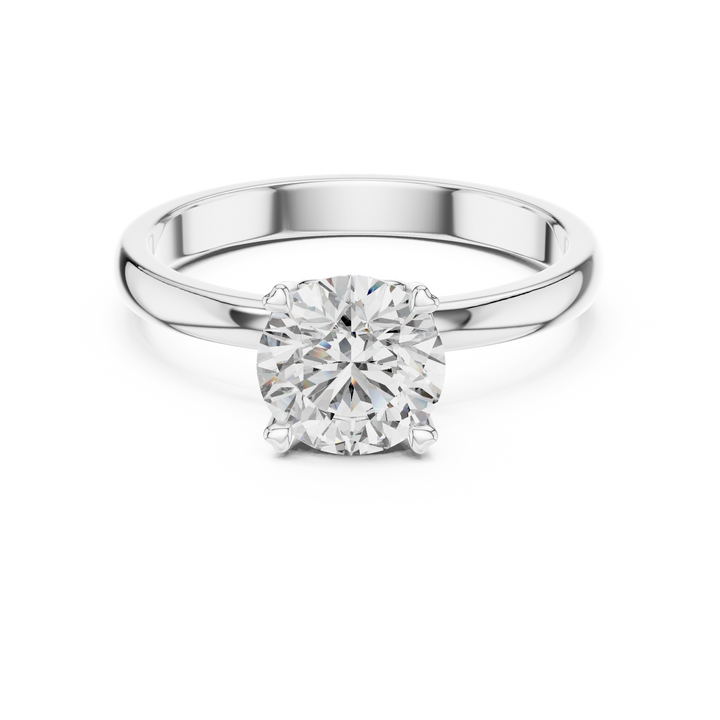 Round cut lab-grown diamond solitaire ring by THE LAB Jewellers