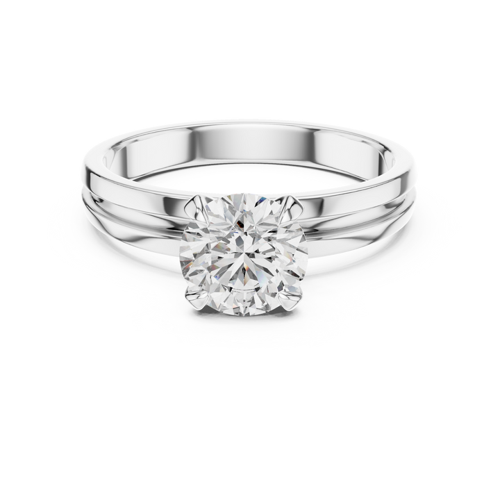 Round cut lab-grown diamond solitaire ring by THE LAB Jewellers