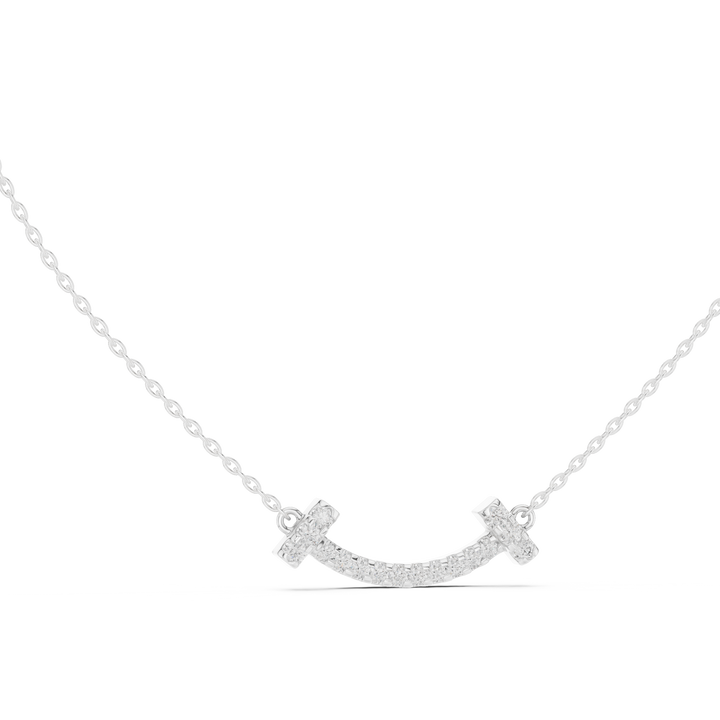 Round lab-grown diamond pendant, front view, by THE LAB Jewellers