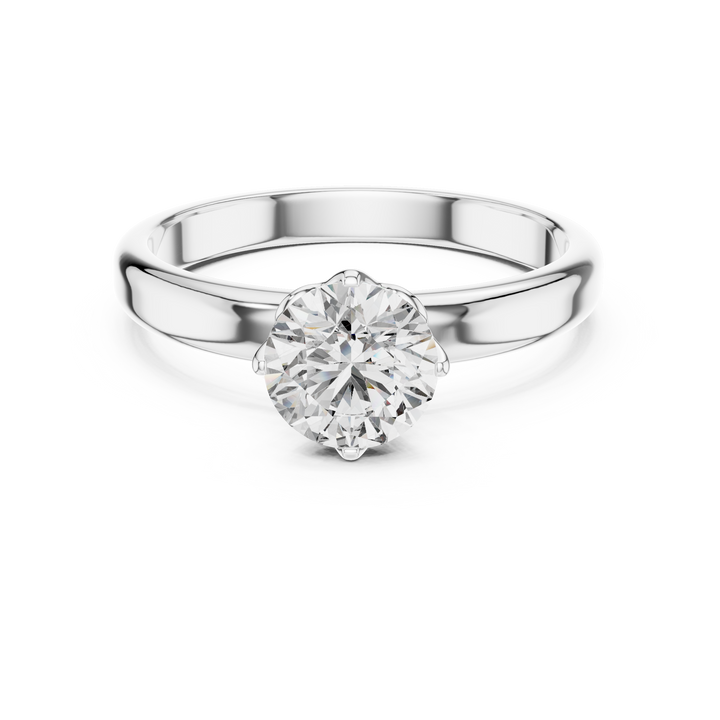 Round cut lab-grown diamond solitaire ring by THE LAB Jewellers