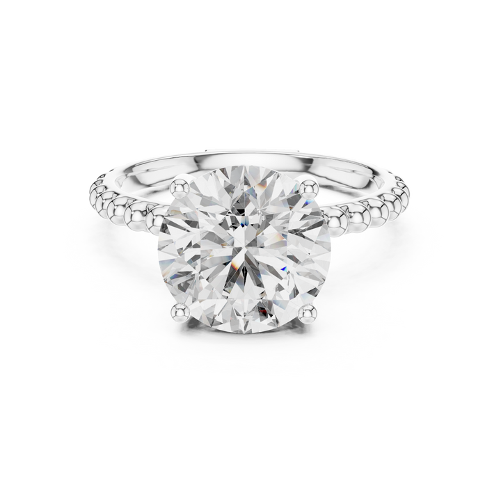 round cut lab-grown diamond solitaire ring in white gold by THE LAB Jewellers