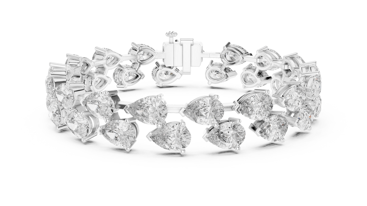 pear lab-grown diamond bracelet in white gold by THE LAB Jewellers