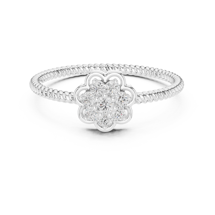Claw-set round lab-grown diamond ring by THE LAB Jewellers