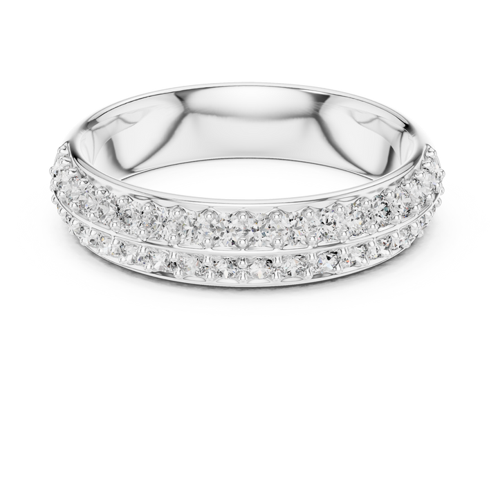 Pavé round lab-grown diamond ring by THE LAB Jewellers