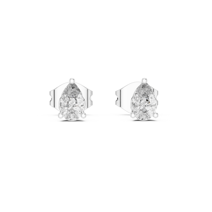 Claw-set pear cut lab-grown diamond earrings by THE LAB Jewellers