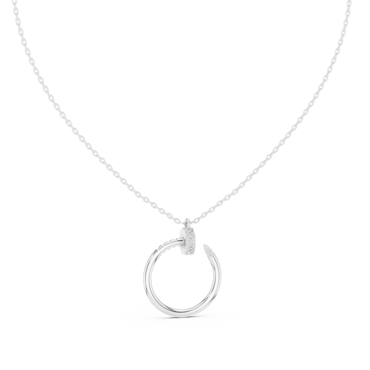 Pavé set round lab-grown diamond pendant (0.21ct total) by THE LAB Jewellers
