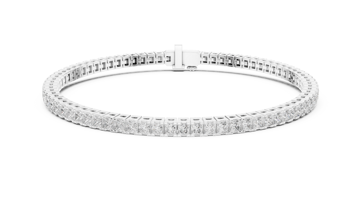 princess lab-grown diamond bracelet in white gold by THE LAB Jewellers