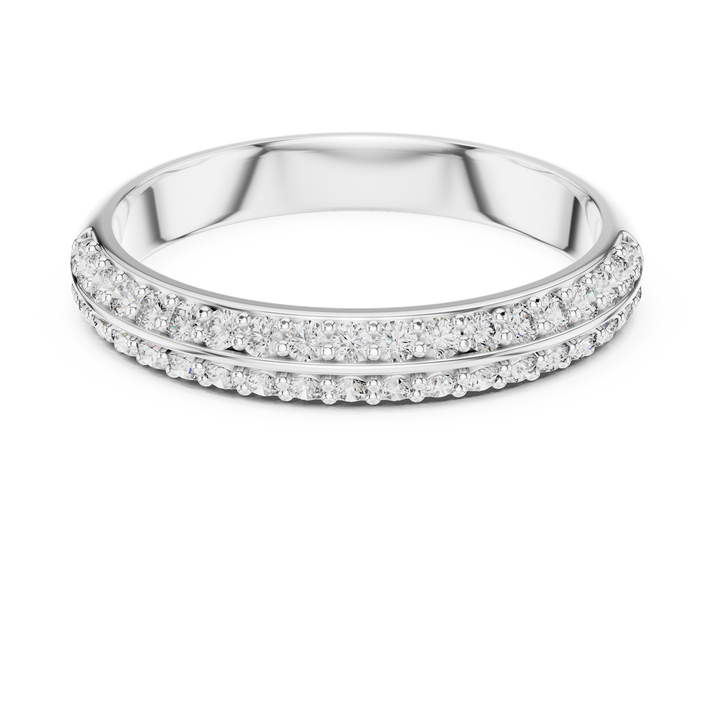 Pavé round lab-grown diamond ring by THE LAB Jewellers