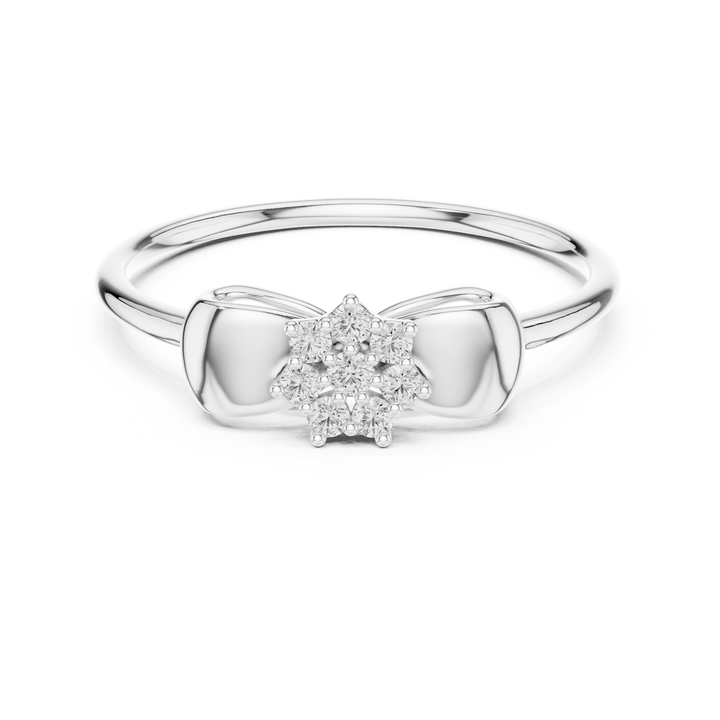 Pavé-set round lab-grown diamond ring by THE LAB Jewellers