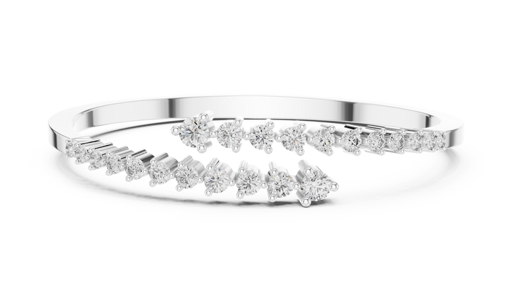Claw-set round lab-grown diamond bracelet in white gold by THE LAB Jewellers