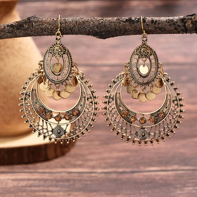 Exquisite Hollow Retro Bohemian Dangle Earrings